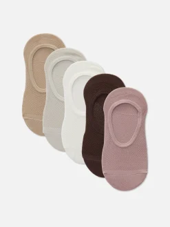 5-Pack Textured Tonal Footie Socks|Primark Clearance