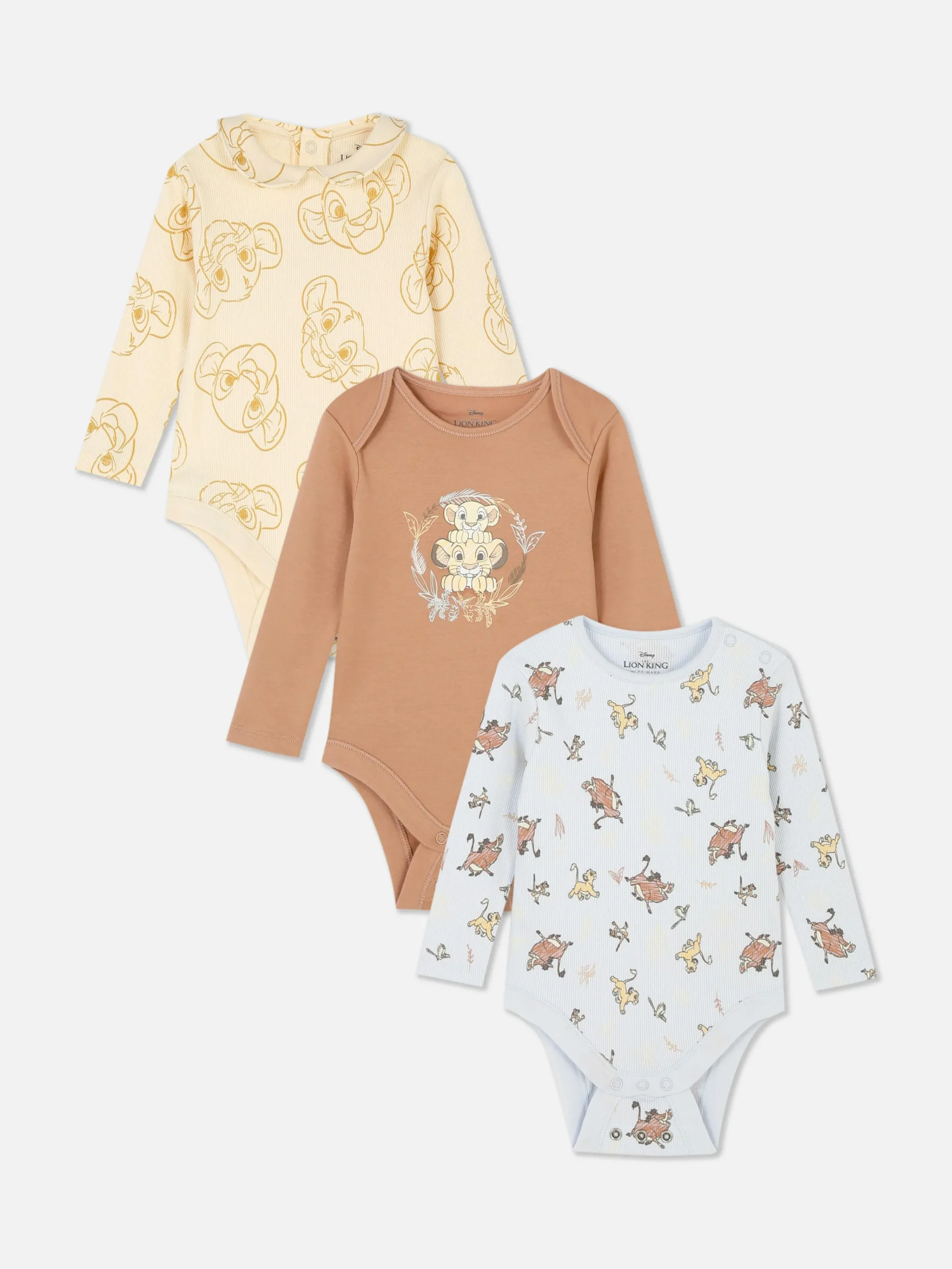 3-Pack The Lion King 30th Anniversary Bodysuits|Primark Clearance