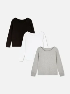 3-Pack Thermal Long Sleeve Tops|Primark New
