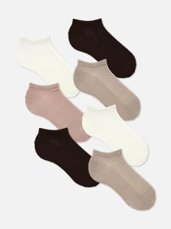 7-Pack Tonal Sneaker Socks|Primark Clearance