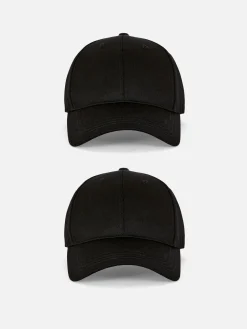 2-Pack Woven Baseball Caps|Primark Sale