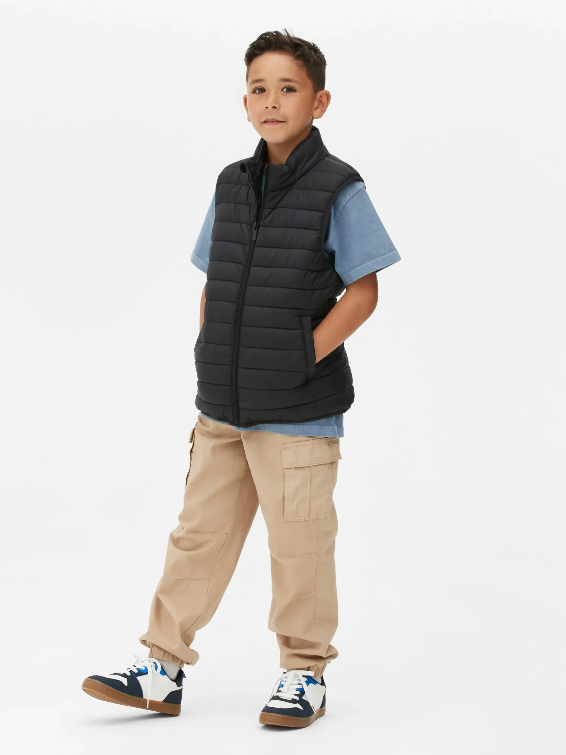 Padded Zip Vest|Primark Clearance