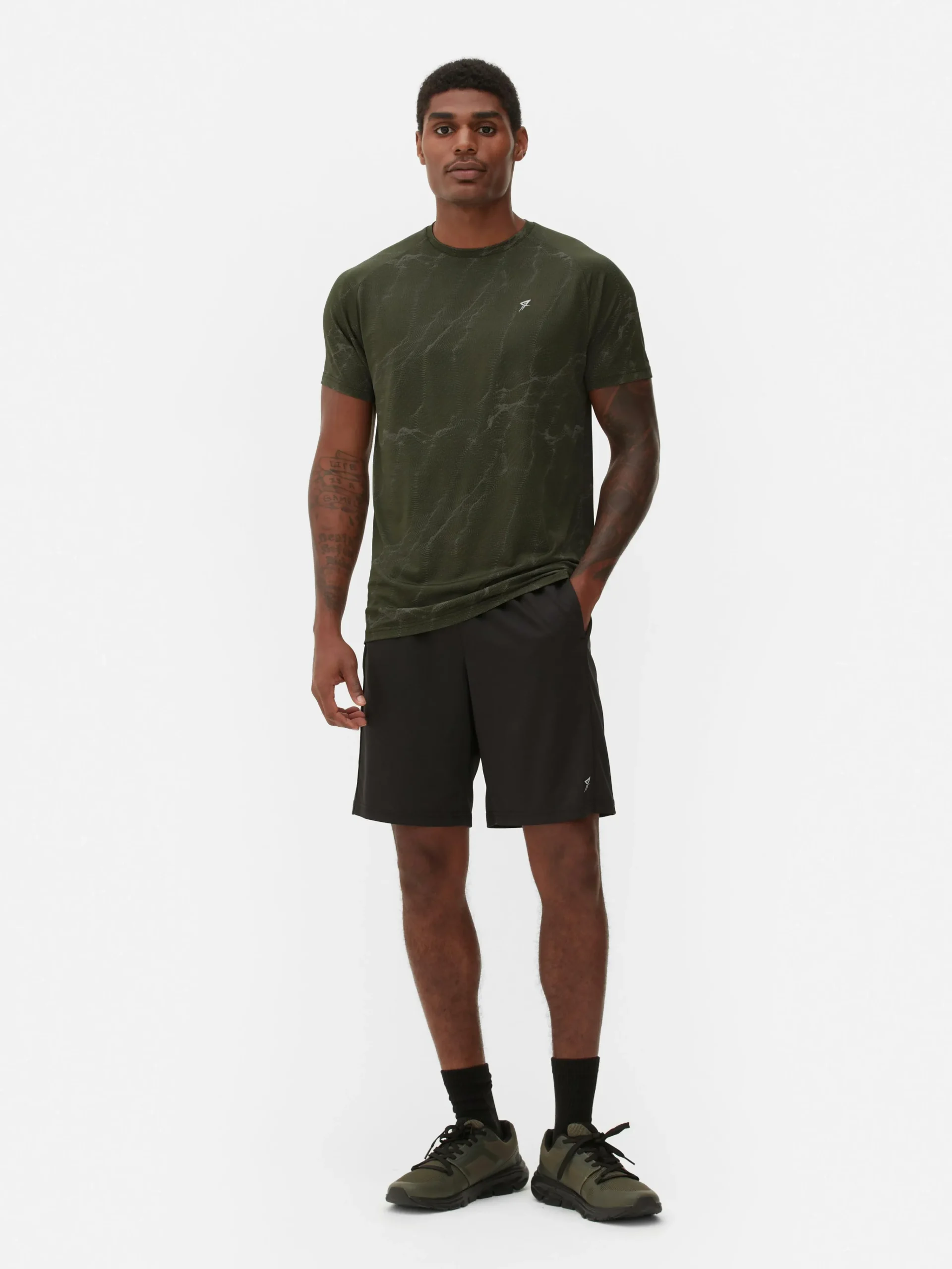 Patterned Performance T-Shirt|Primark New