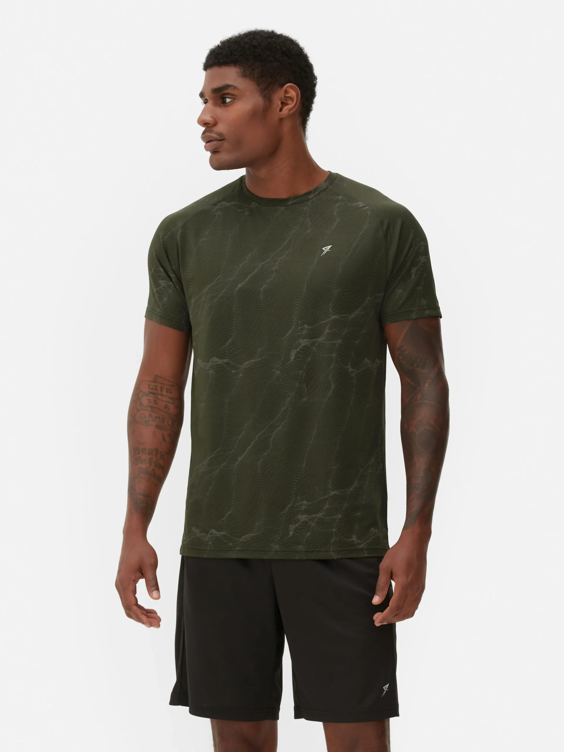 Patterned Performance T-Shirt|Primark New