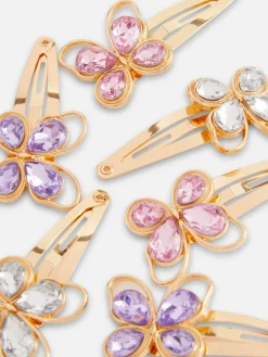 6pk Butterfly Gem Snap Hair Clips|Primark Outlet