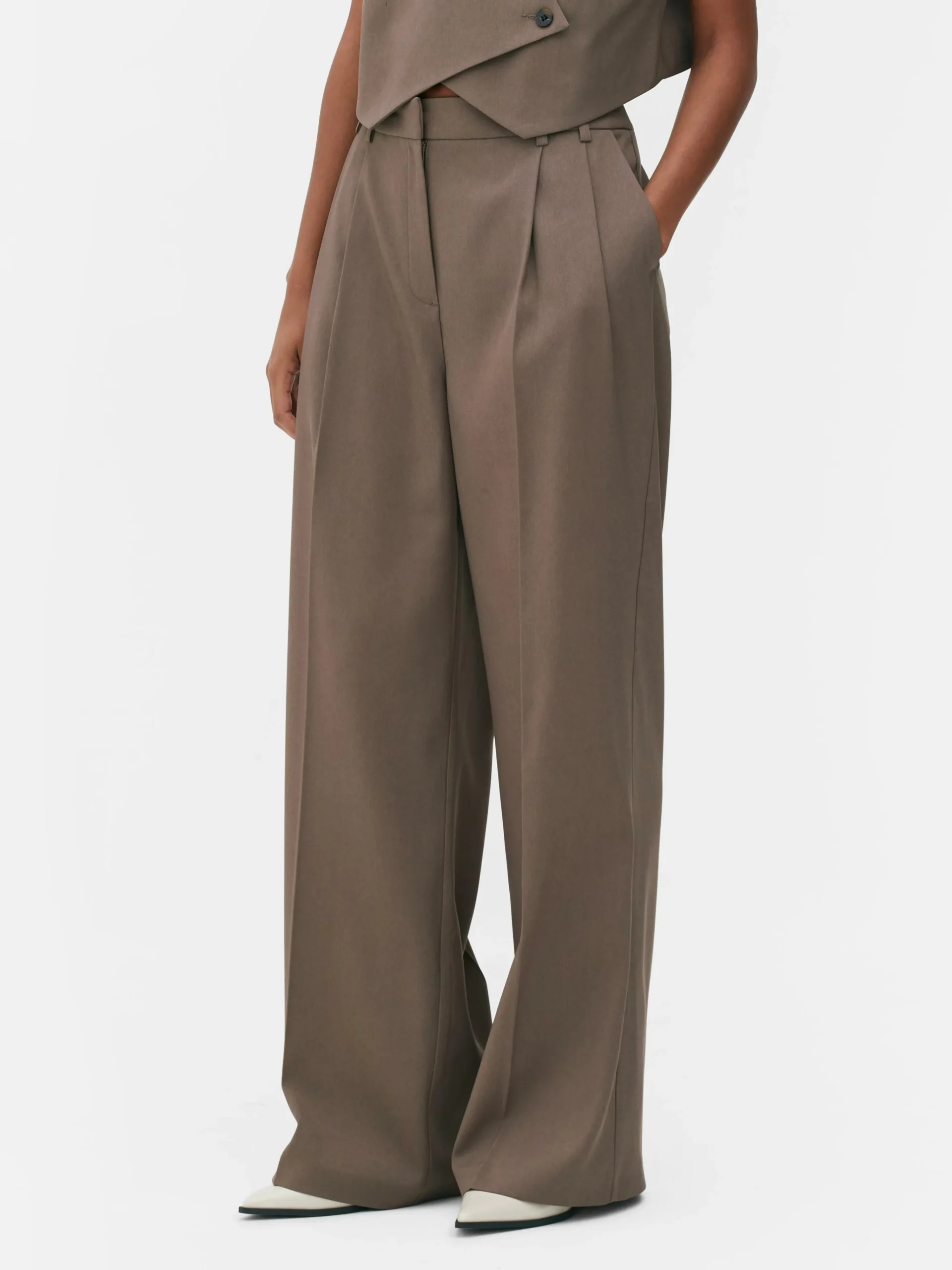 Pleated Tailored Pants|Primark New