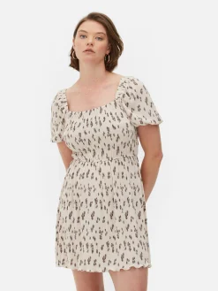 Plissé Shirred Mini Dress|Primark