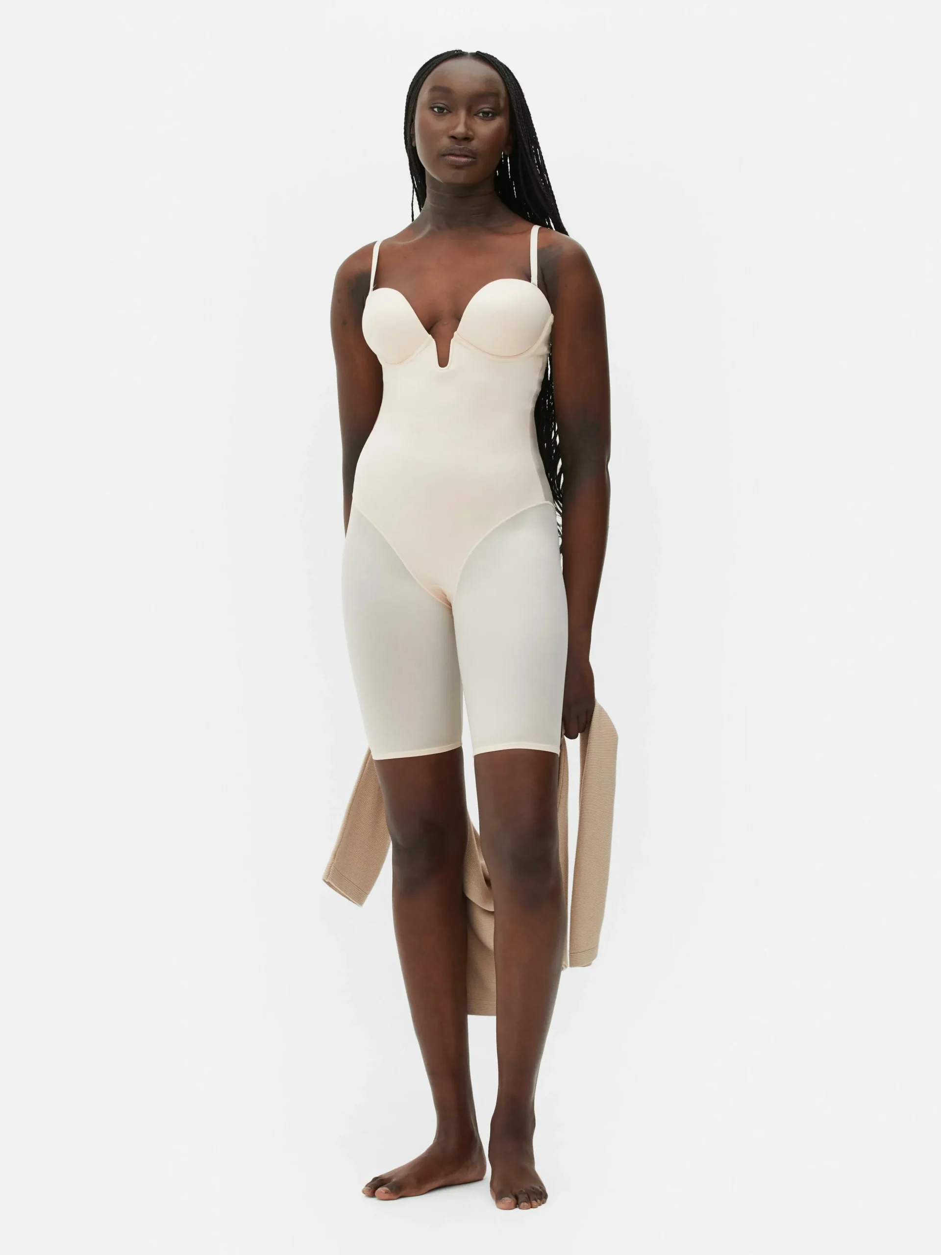 Plunging Cup Longline Shapewear Bodysuit|Primark Online