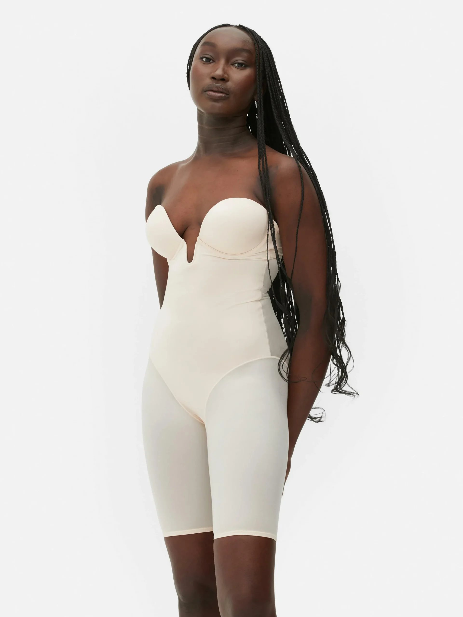Plunging Cup Longline Shapewear Bodysuit|Primark Online