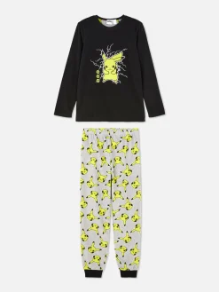 Pokémon Pikachu T-Shirt And Bottoms Pajamas|Primark Clearance