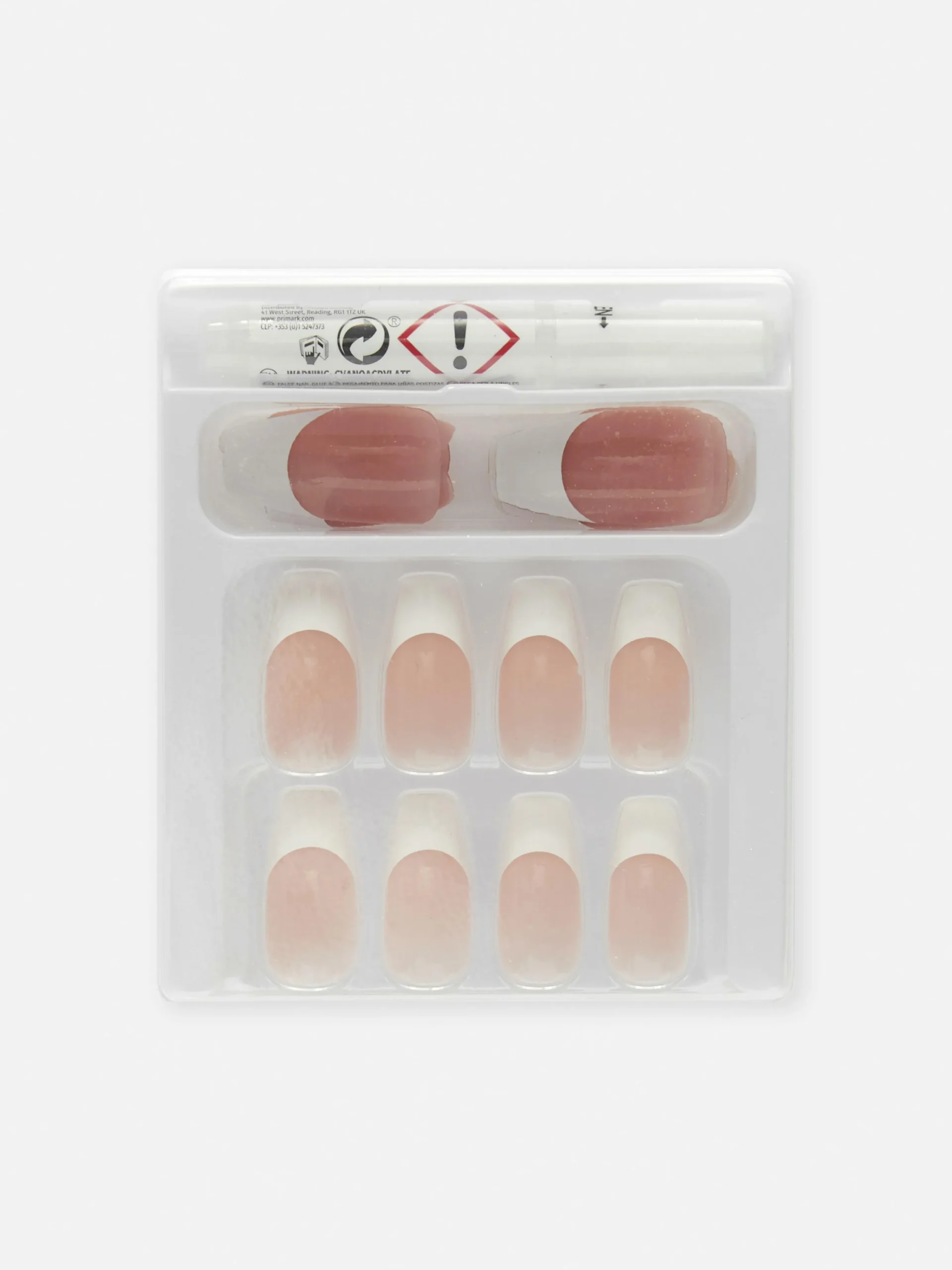 PS Glossy French Jewel Faux Nails|Primark Hot
