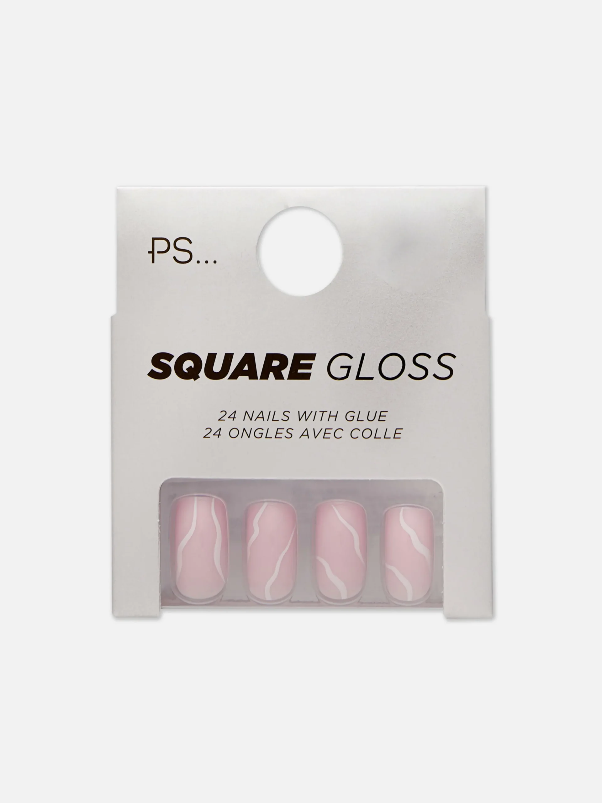 PS Square Gloss Swirled Faux Nails|Primark Online
