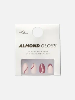 PS Swirled Almond Gloss Faux Nails|Primark Clearance