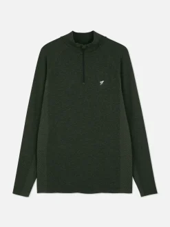 Quarter-Zip Long Sleeve Gym Top|Primark Outlet