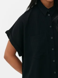 Relaxed Fit Short Sleeve Shirt Dress|Primark Sale