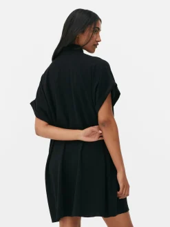 Relaxed Fit Short Sleeve Shirt Dress|Primark Sale