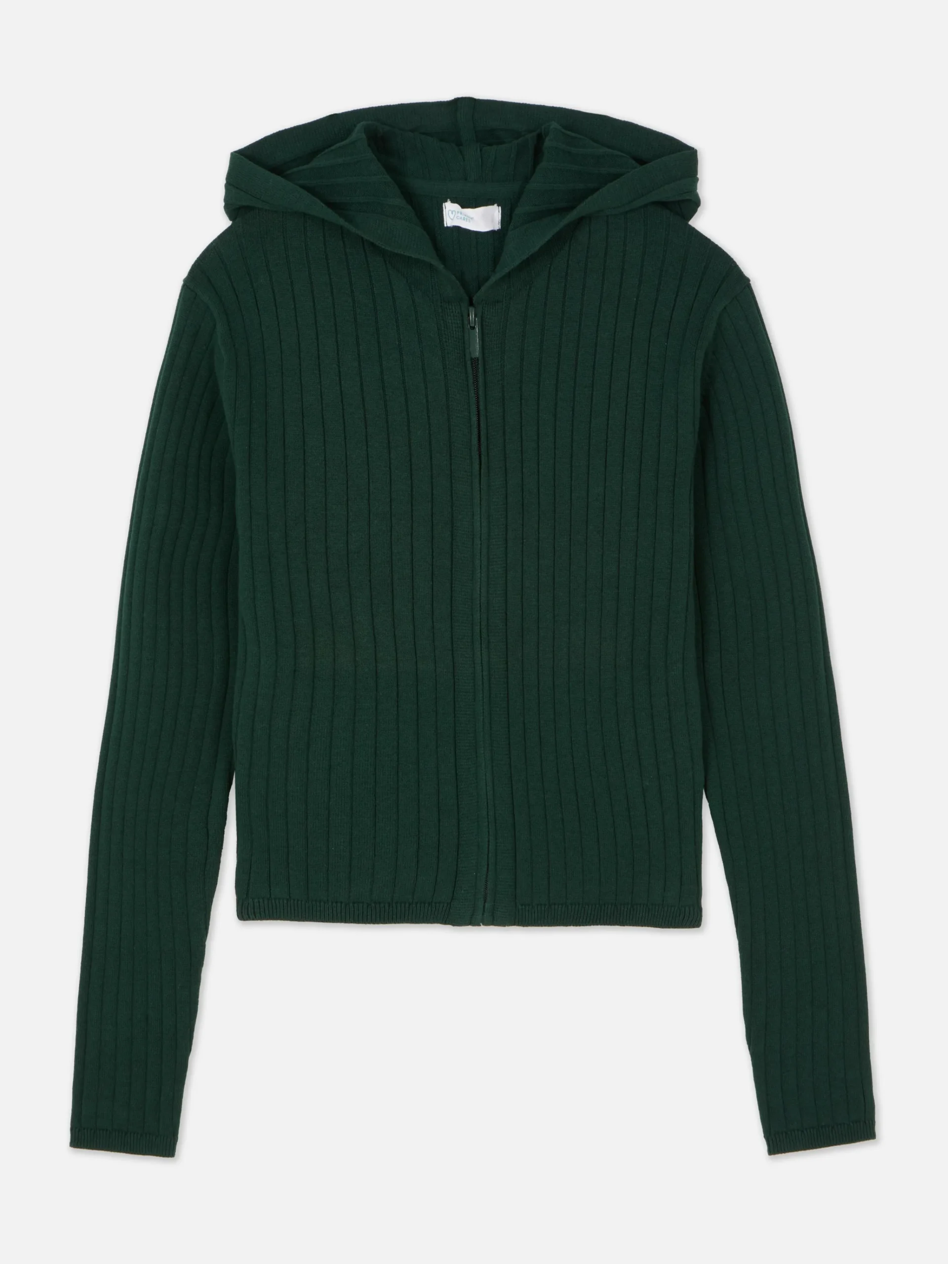 Rib Knit Zip Hooded Cardigan|Primark Best