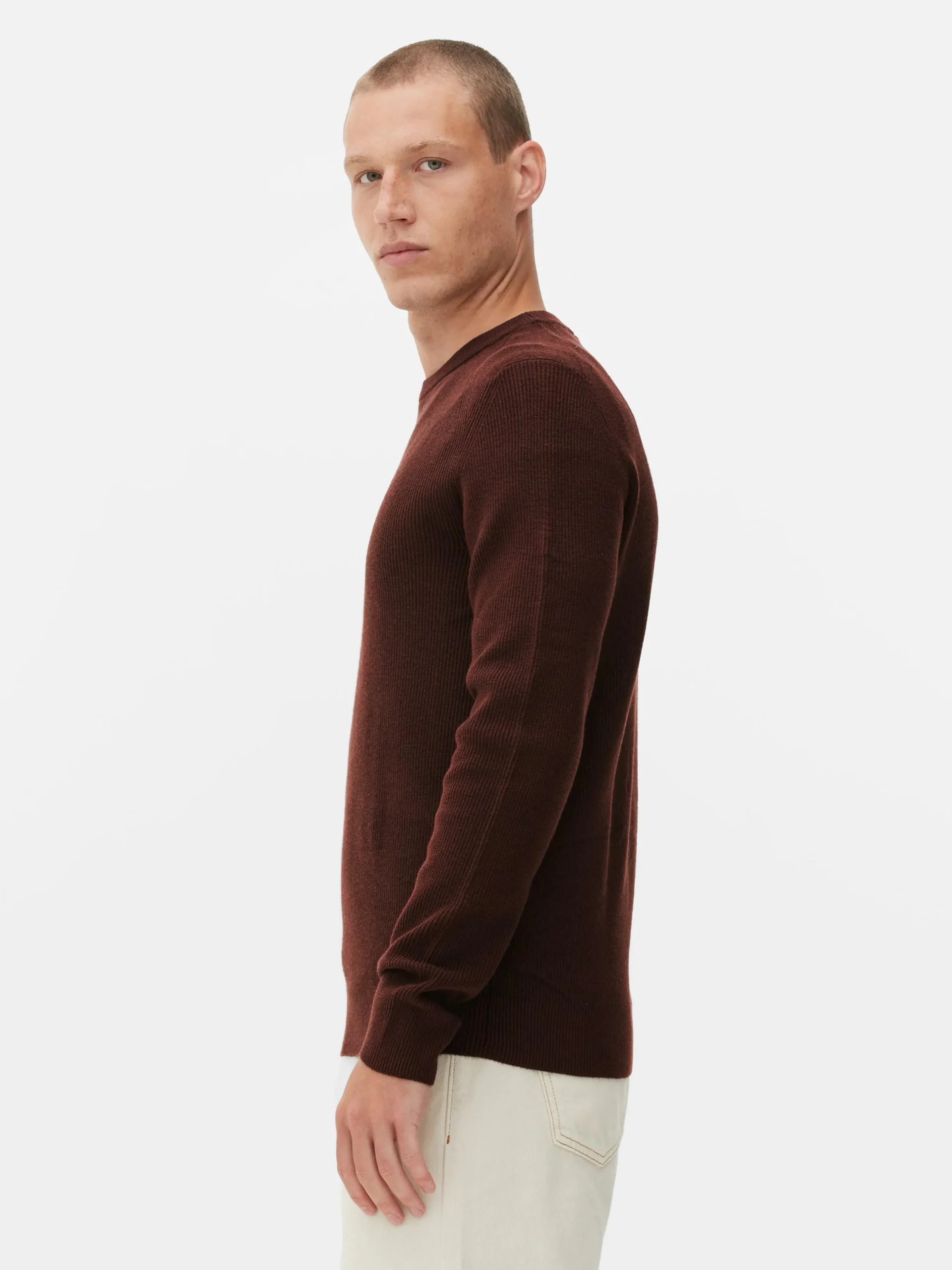 Ribbed Crew Neck Sweater|Primark Online