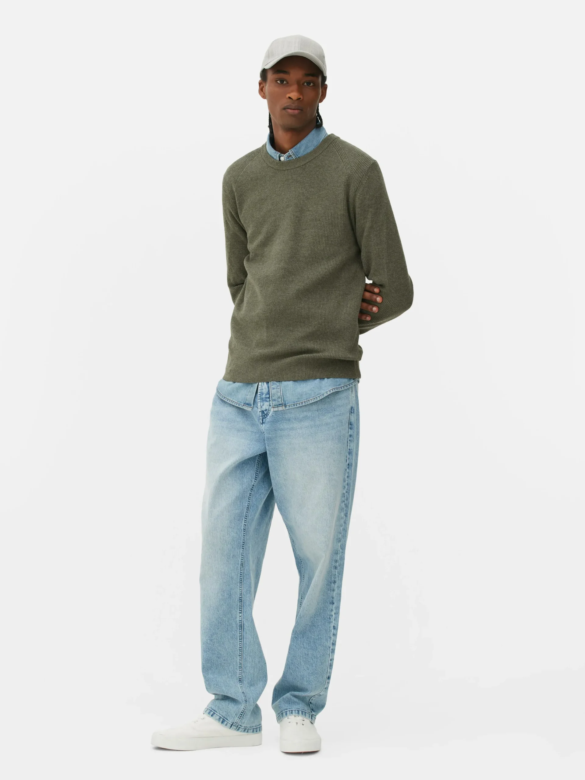 Ribbed Crew Neck Sweater|Primark