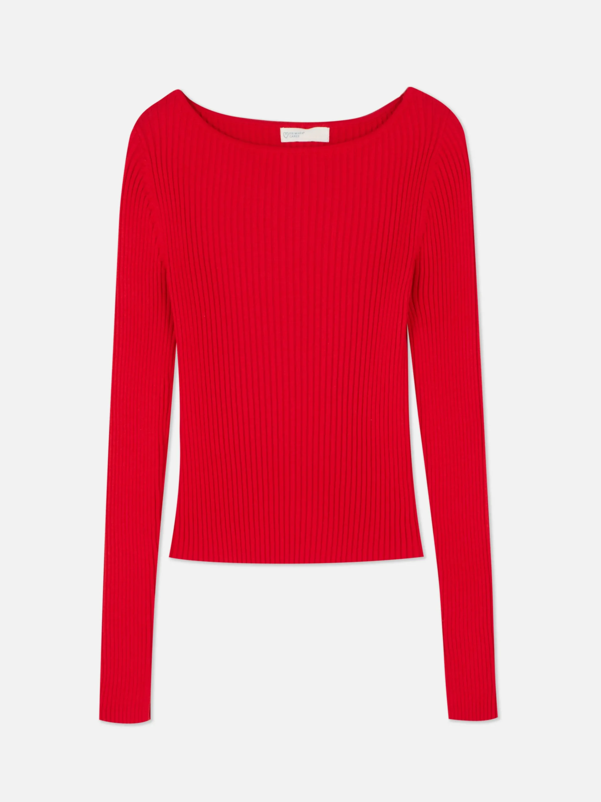 Ribbed Slash Neck Top|Primark Outlet