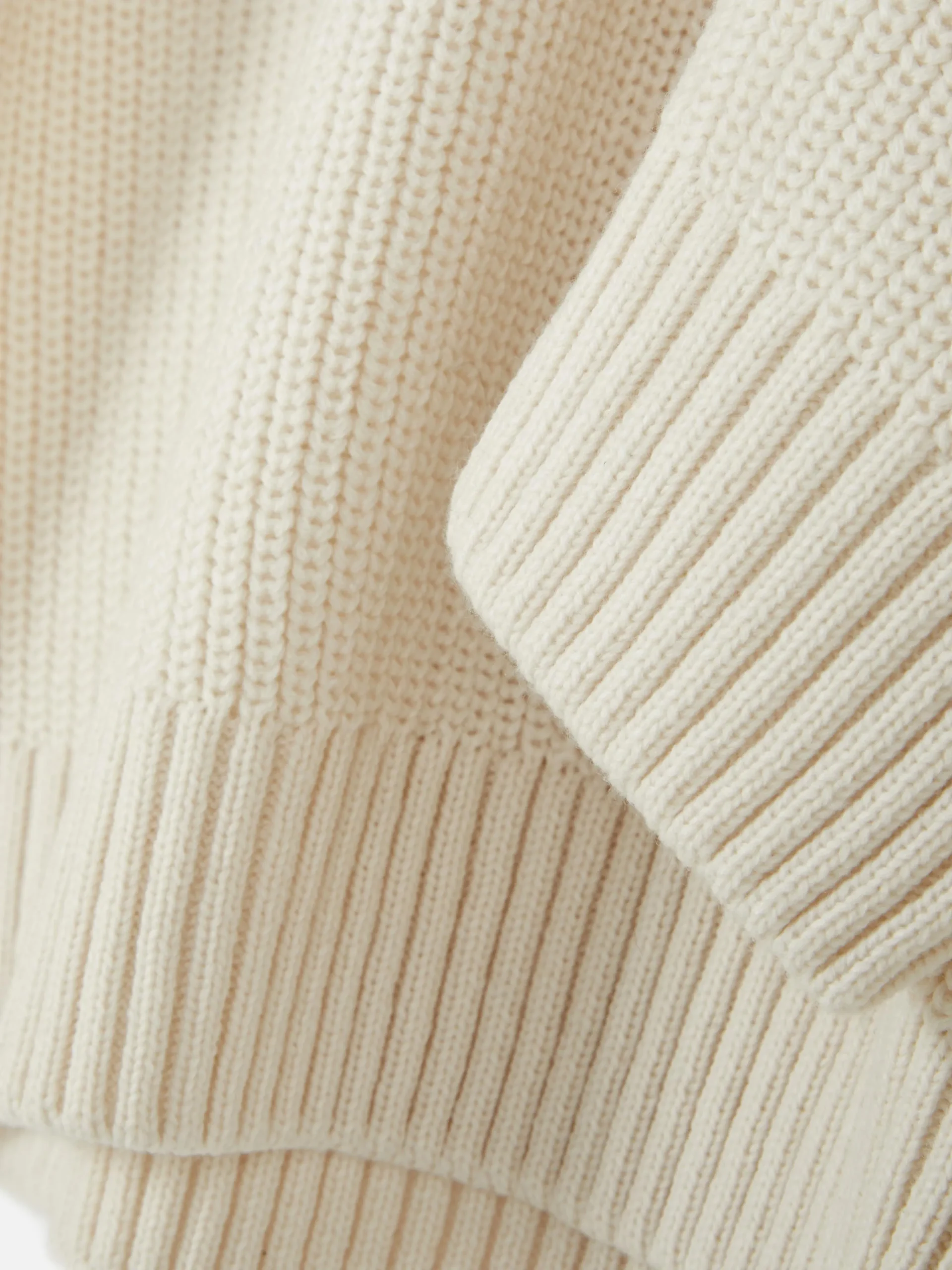 Rib-Knit Half-Zip Sweater|Primark Clearance