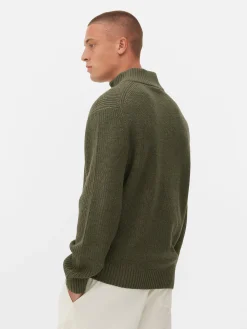 Rib-Knit Half-Zip Sweater|Primark