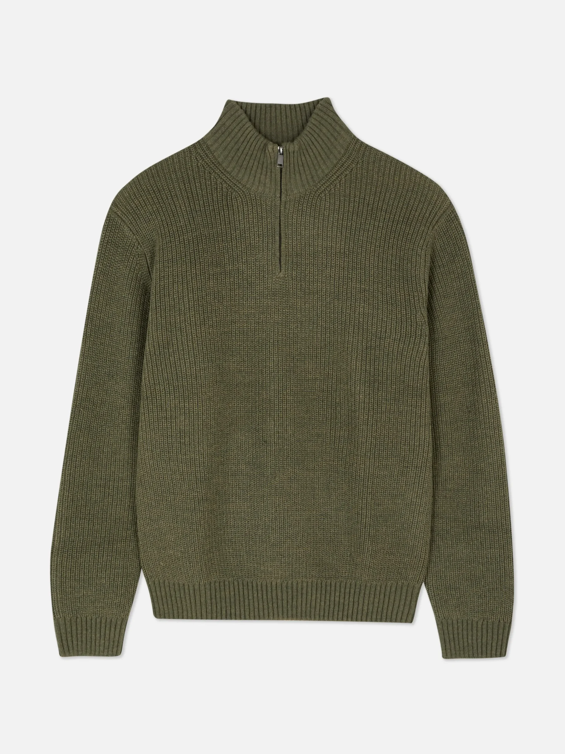 Rib-Knit Half-Zip Sweater|Primark