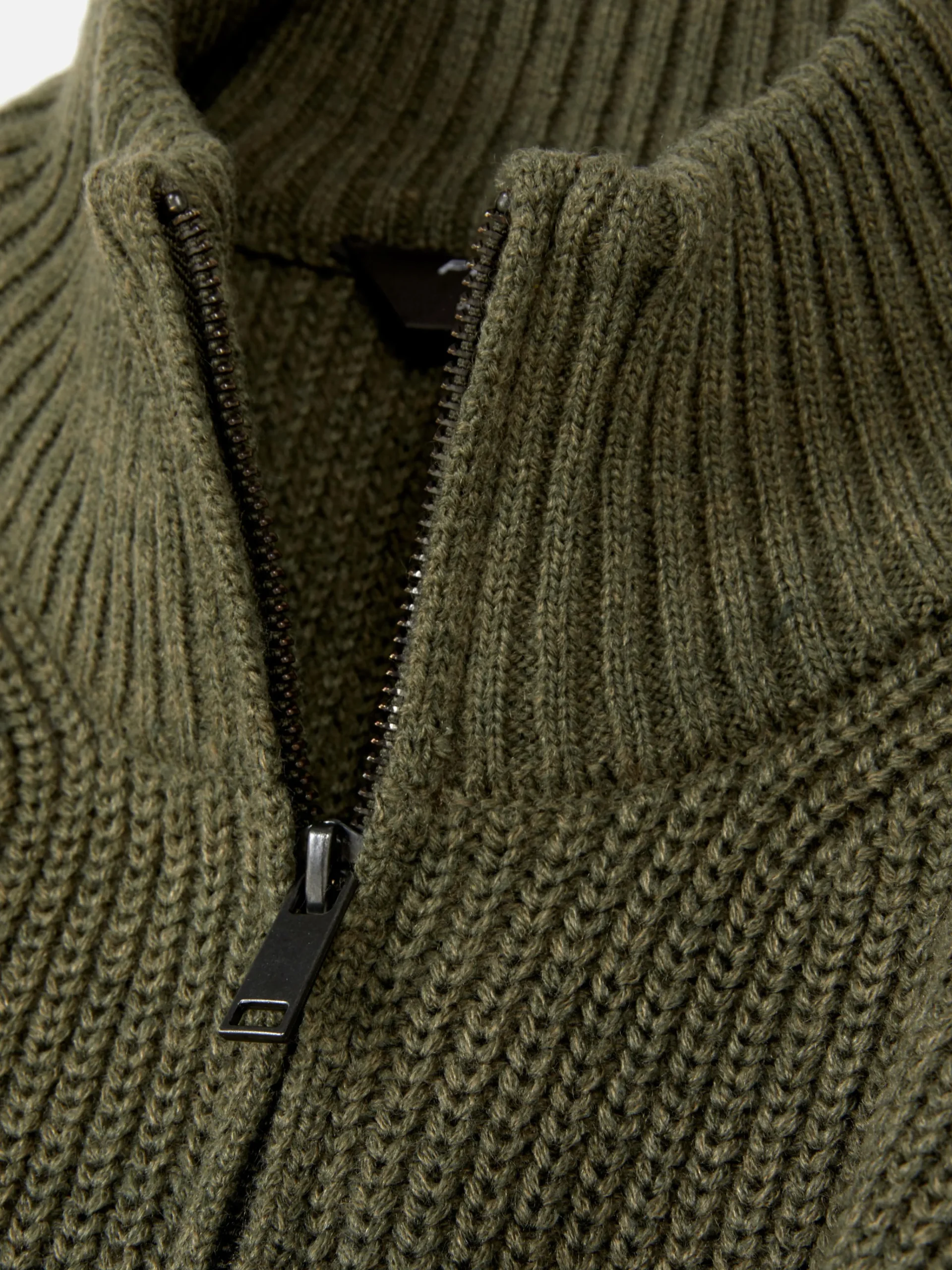 Rib-Knit Half-Zip Sweater|Primark