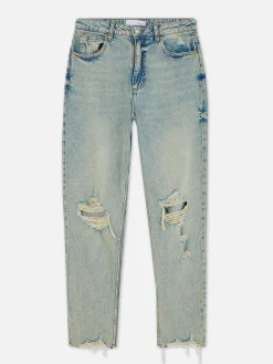Ripped Denim Mom Jeans|Primark Best