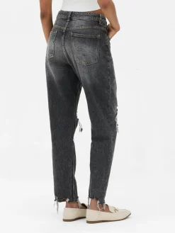 Ripped Denim Mom Jeans|Primark Sale