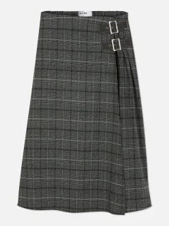 Rita Ora Buckle Pleated Midi Skirt|Primark Best
