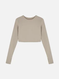 Rita Ora Buttery Soft Long Sleeve Sports Crop Top|Primark Discount