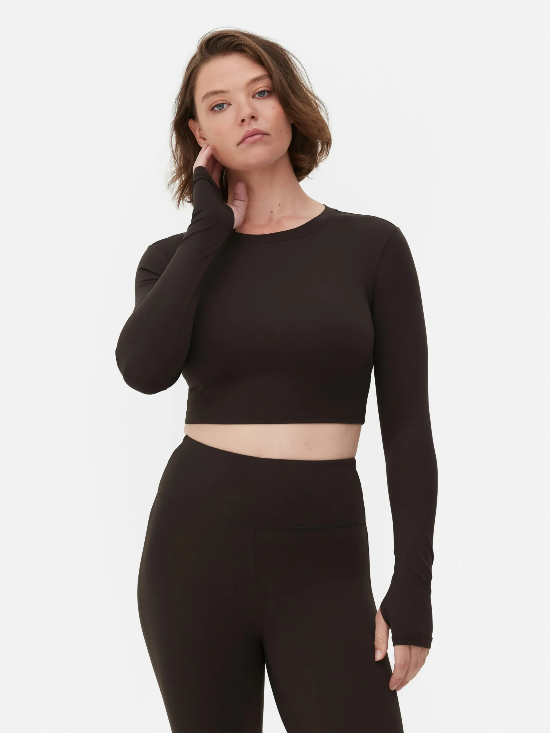 Rita Ora Buttery Soft Long Sleeve Sports Crop Top|Primark Sale