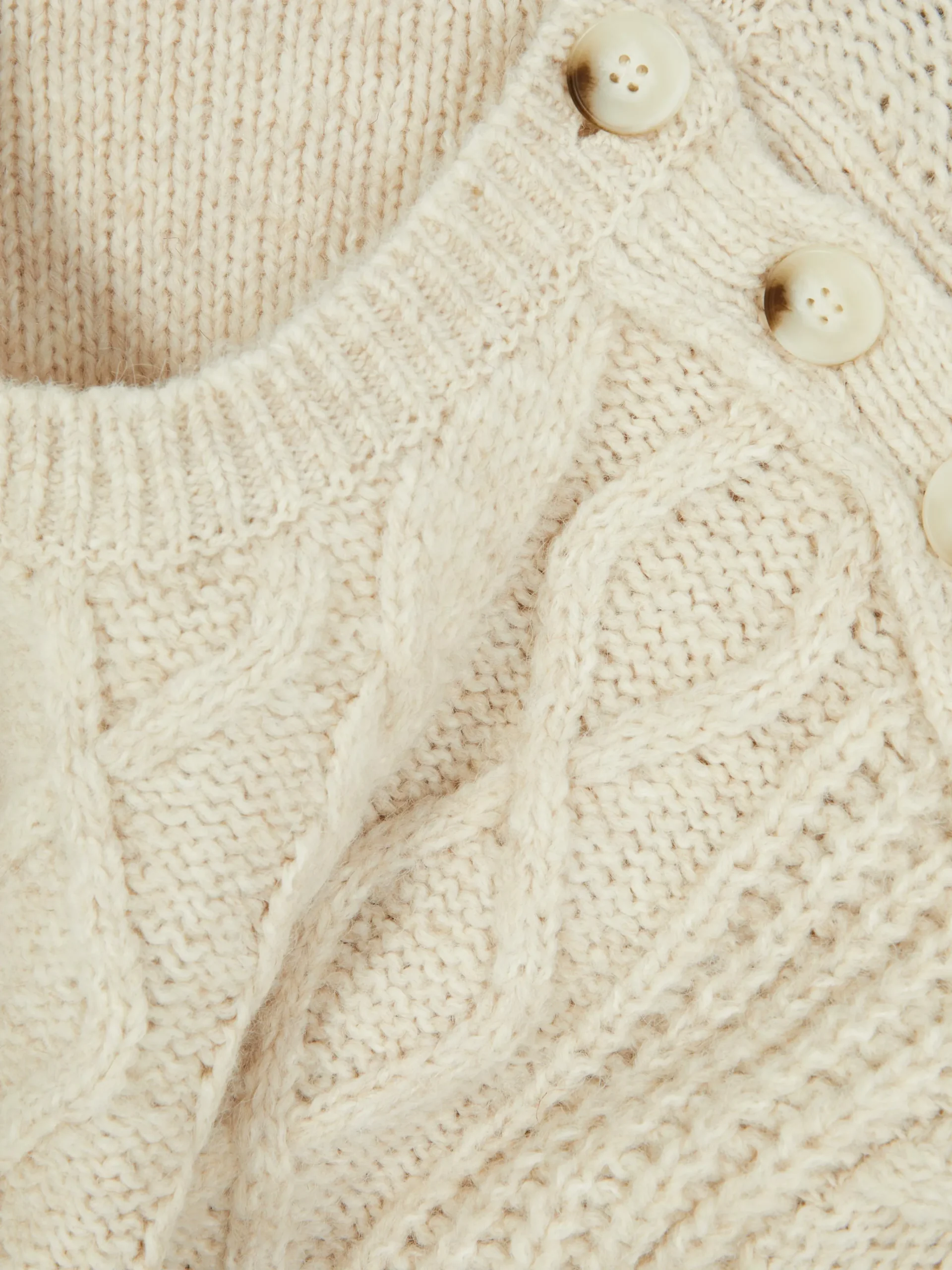 Rita Ora Buttoned Cable Knit Sweater|Primark Online
