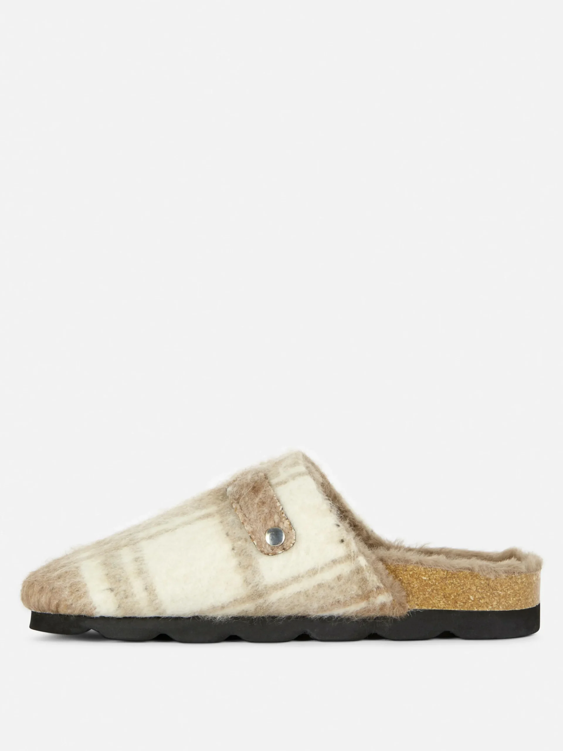 Rita Ora Check Faux Fur Lined Clog Mules|Primark Hot