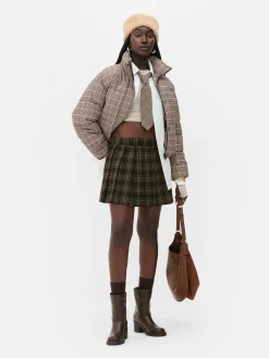 Rita Ora Check Pleated Mini Skirt|Primark Discount