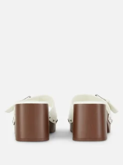Rita Ora Chunky Heel Clog Mules|Primark Clearance