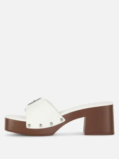 Rita Ora Chunky Heel Clog Mules|Primark Clearance