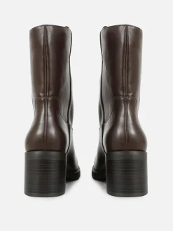 Rita Ora Chunky Heel Pull-On Boots|Primark Hot