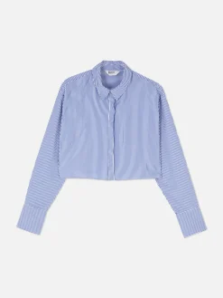 Rita Ora Cropped Striped Shirt|Primark Discount