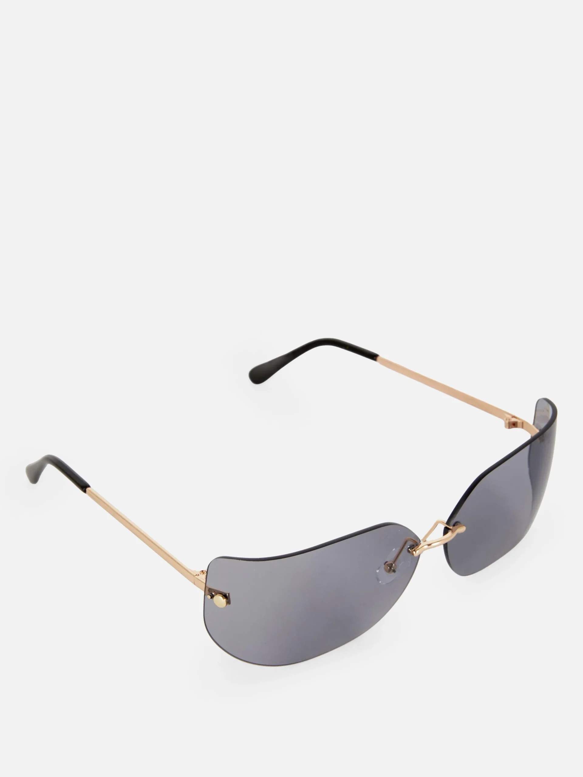 Rita Ora Curved Rimless Sunglasses|Primark Online