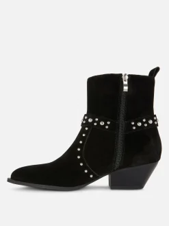 Rita Ora Faux Suede Studded Ankle Boots|Primark Clearance