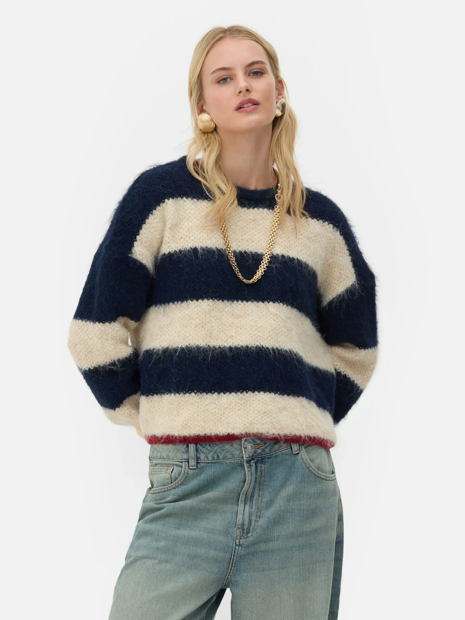 Rita Ora Fluffy Striped Sweater|Primark Sale