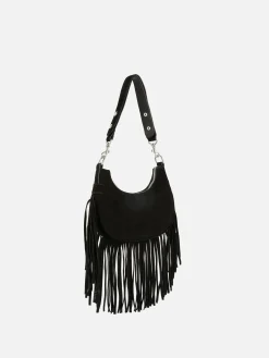 Rita Ora Fringed Suede Shoulder Bag|Primark Online