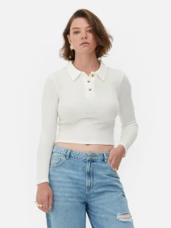 Rita Ora Long Sleeve Ribbed Polo|Primark Clearance