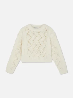 Rita Ora Open Stitch Cable Knit Sweater|Primark Outlet