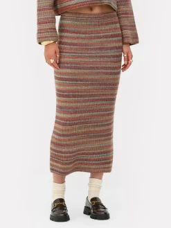 Rita Ora Striped Knit Midi Skirt|Primark New