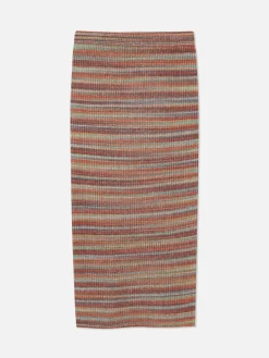 Rita Ora Striped Knit Midi Skirt|Primark New