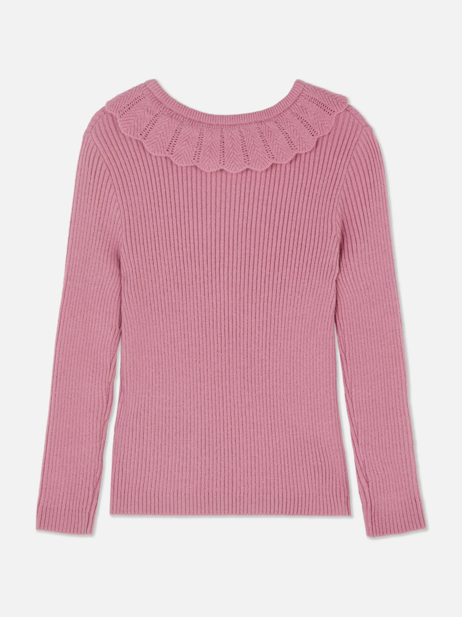 Ruffle Collar Long Sleeve T-Shirt|Primark