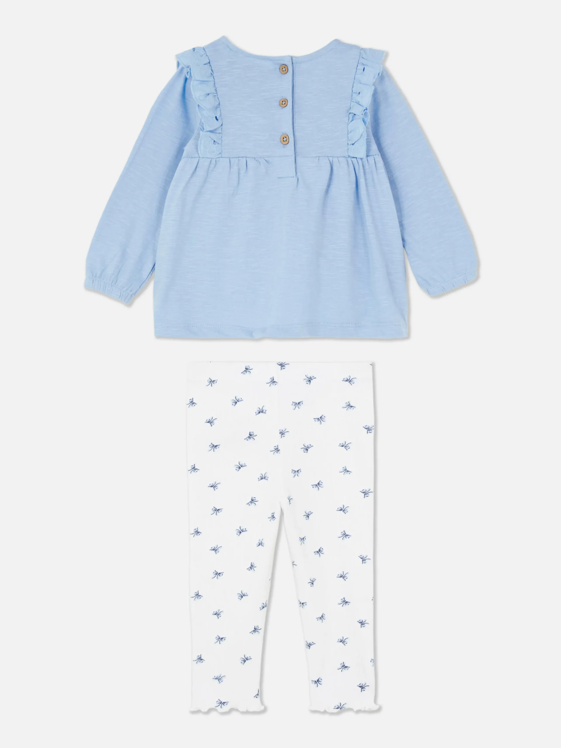 Ruffled Blouse And Leggings Set|Primark Outlet